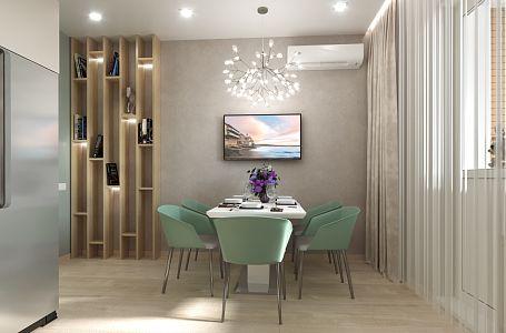 Дизайн проект 2-х комнатной квартиры 86 м2 в ФМР Краснодара